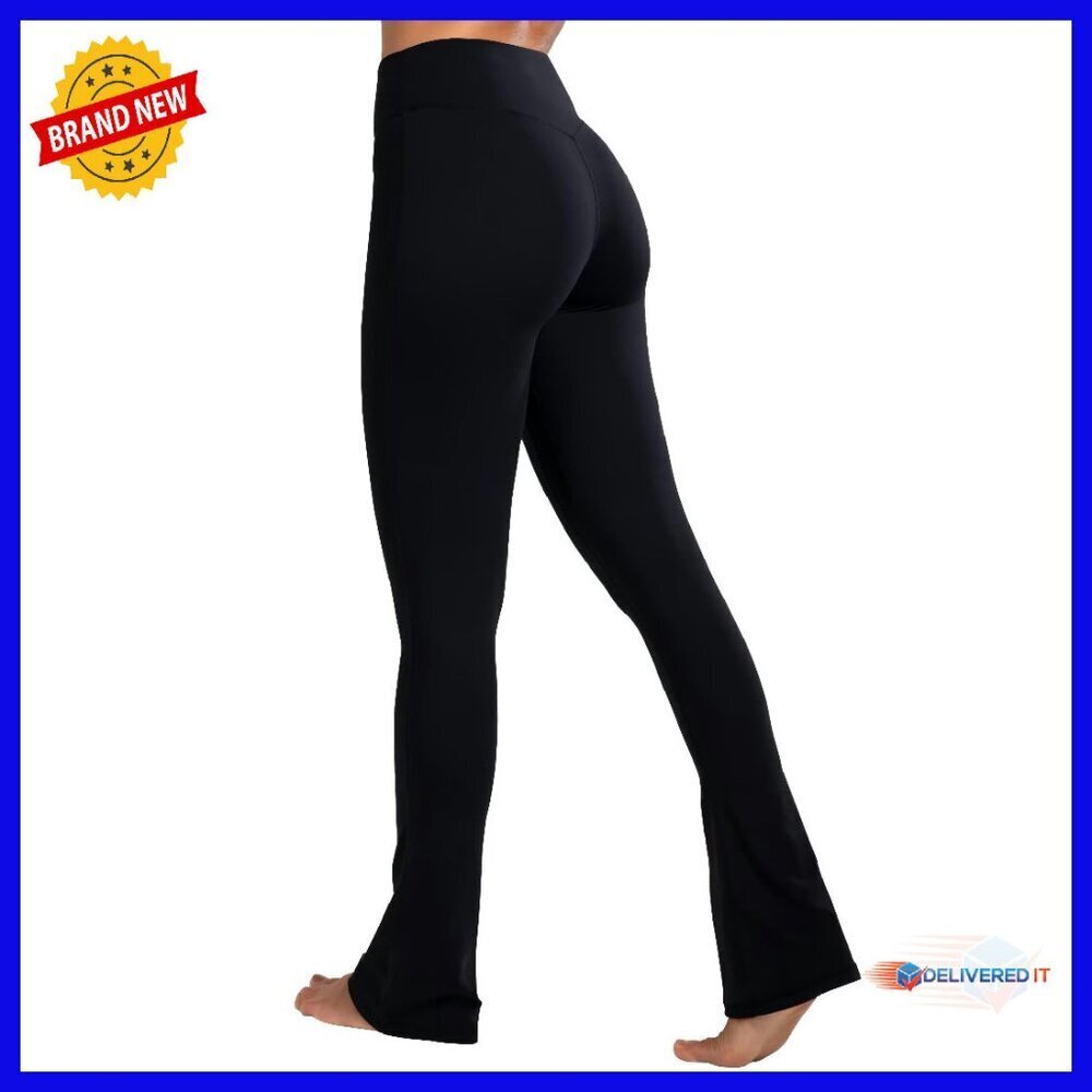 High Waist Flare Leggings Tummy Control Yoga Pants Workout Gym